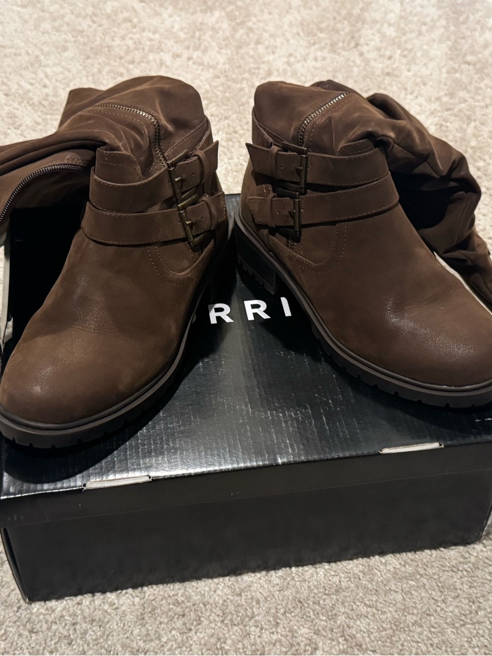 Women’s Brown Knee High Wide Calf Boots
